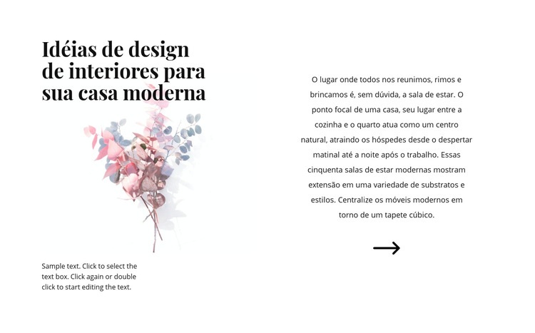 Formas florais no interior Modelo HTML5