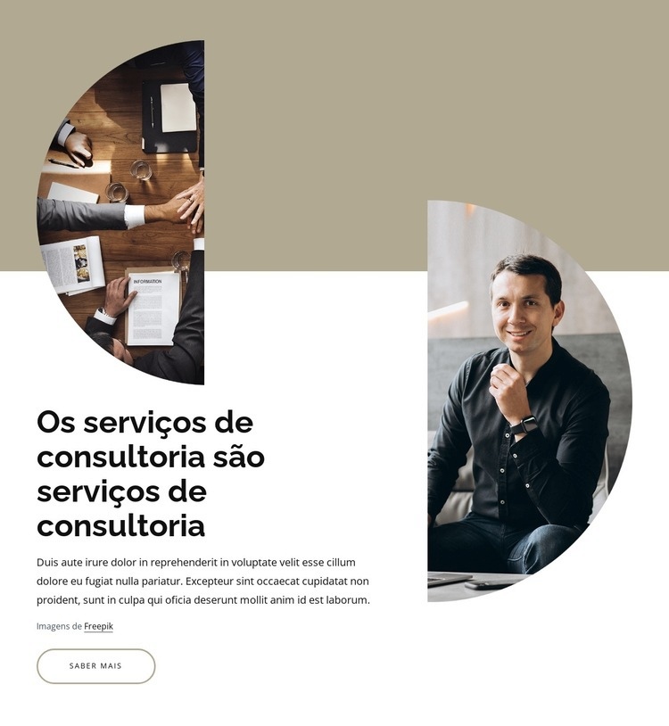 Serviços de consultoria e assessoria Modelo de uma página