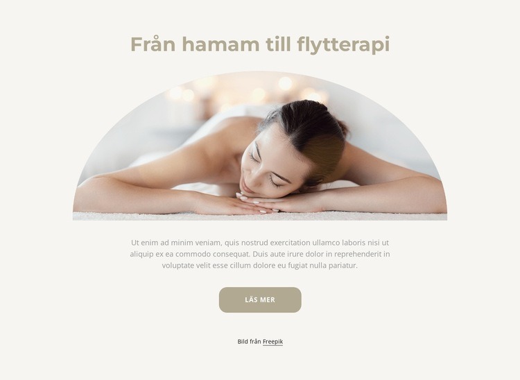 Från hamam till flytterapi Hemsidedesign