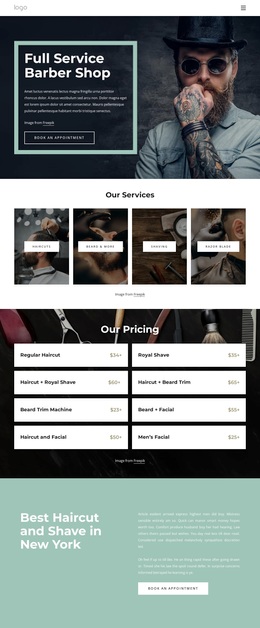 Full Service Barber Shop - Create Beautiful Templates