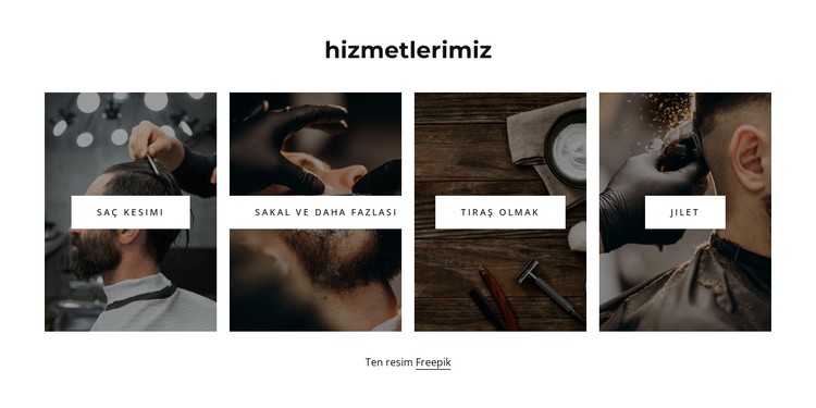 Berber dükkanı hizmetleri CSS Şablonu