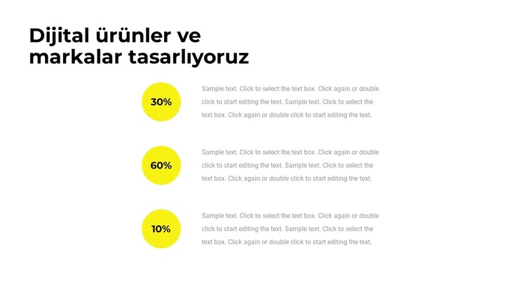 Ajans istatistikleri Web Sitesi Şablonu