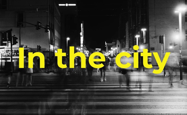 In the city Website Builder Templates