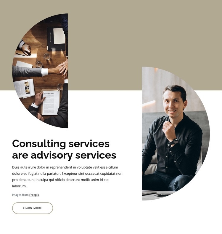 Consulting and advisory services Wix Template Alternative