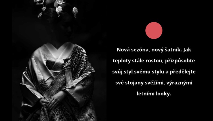Japonská oděvní móda Šablona HTML