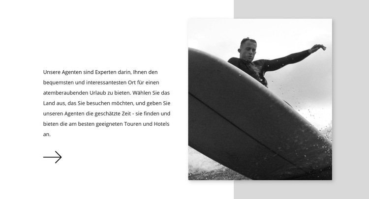 Wähle ein Surfbrett Website design