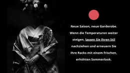 Japanische Kleidungsmode - Moderne Landingpage