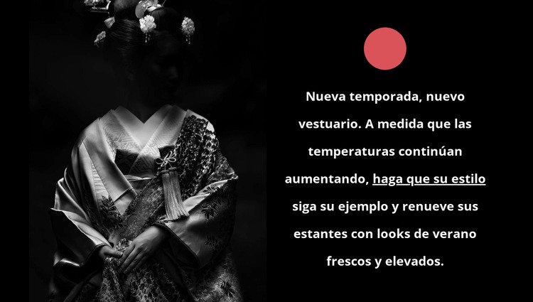 Moda de ropa japonesa Creador de sitios web HTML