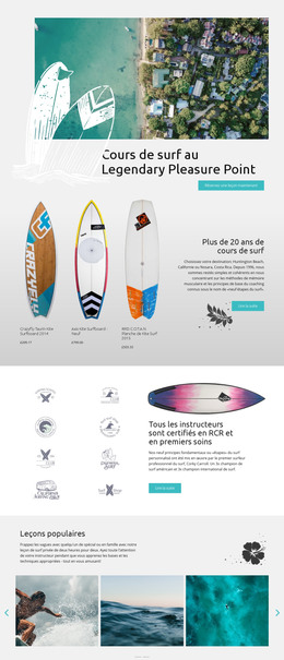 Cours De Surf – Site Web De Commerce Électronique