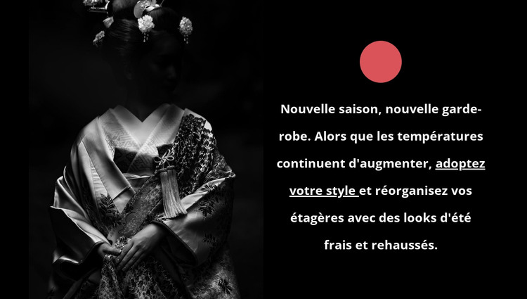 Mode vestimentaire japonaise Modèle HTML