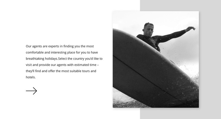 Choose a surfboard Homepage Design