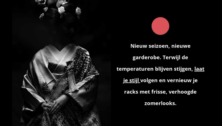 Japanse kledingmode Html Website Builder