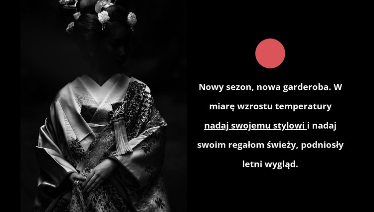 Japońska moda odzieżowa Szablon CSS