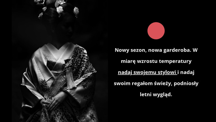 Japońska moda odzieżowa Szablon HTML