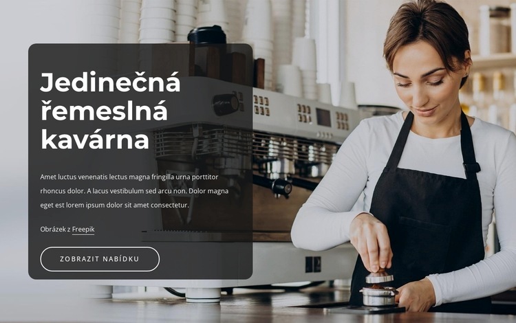 Jedinečná řemeslná kavárna Téma WordPress