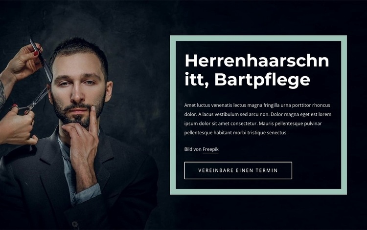 Coole Frisuren für Männer HTML5-Vorlage