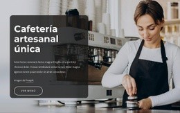 Cafetería Artesanal Única - Drag And Drop HTML Builder