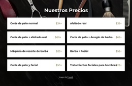 Precios De Barbería: Tema De WordPress Fácil De Usar