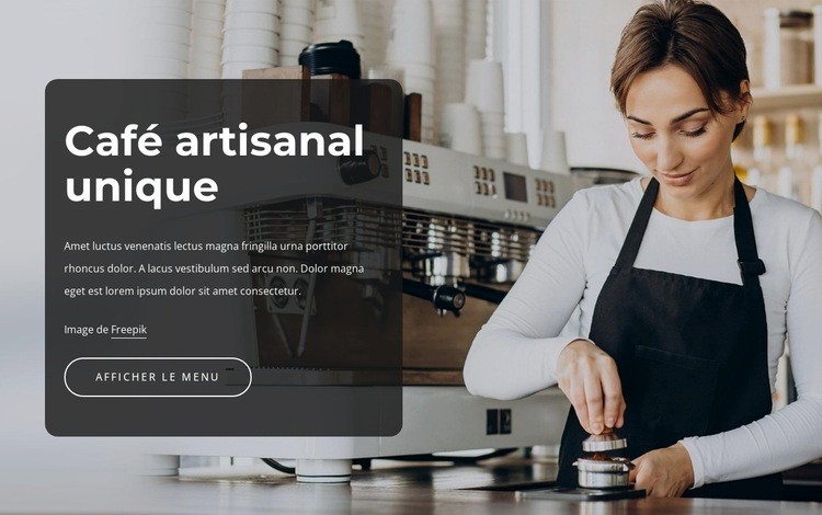 Café artisanal unique Page de destination