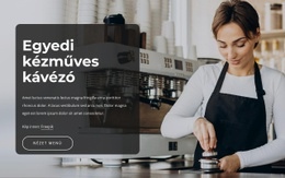 Egyedi Kézműves Kávézó - Egyszerű Webhelysablon