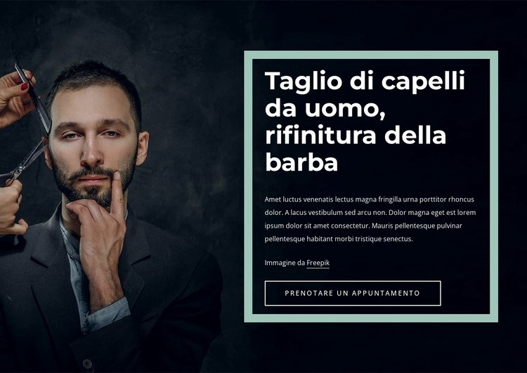 Acconciature fantastiche per gli uomini Mockup del sito web