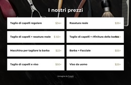 Prezzi Da Barbiere - Modello Web Moderno