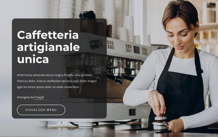 Caffetteria artigianale unica Modello HTML