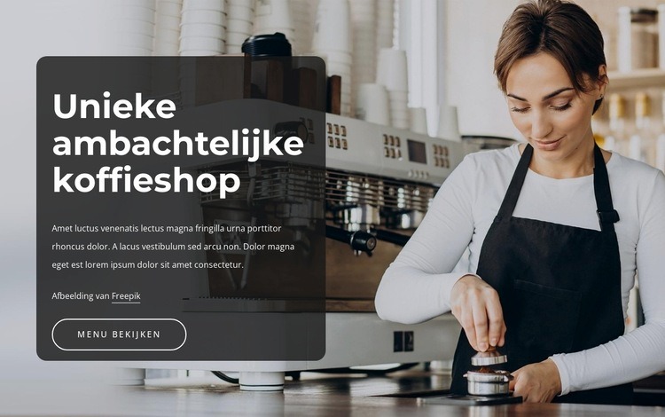 Unieke ambachtelijke coffeeshop? Sjabloon