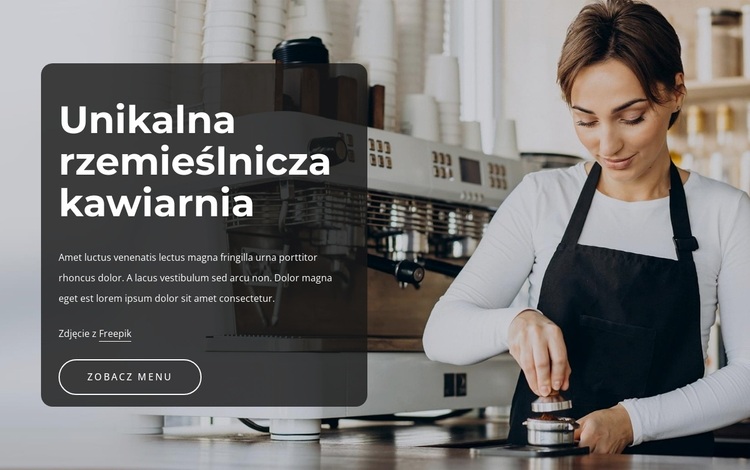 Unikalna kawiarnia rzemieślnicza Motyw WordPress