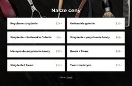 Cennik Fryzjerski - Szablon Osobistej Witryny Internetowej