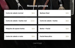 Preços De Barbearia - Website Creation HTML