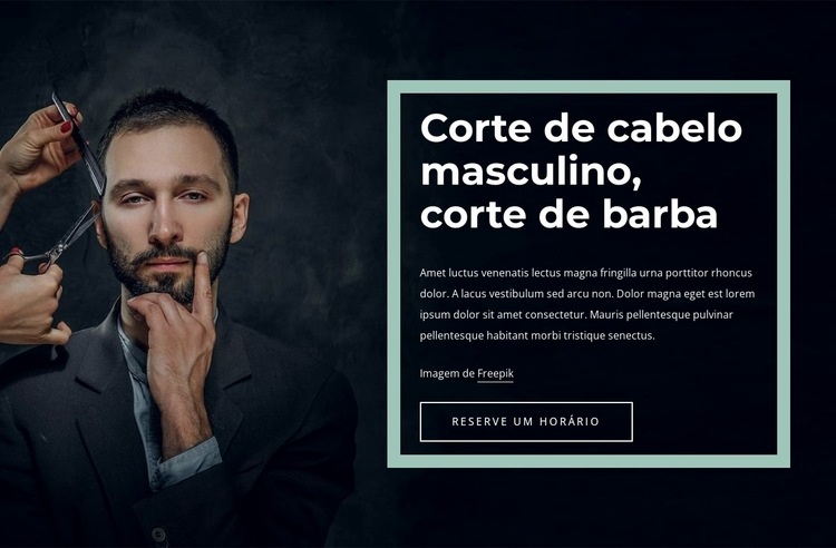 Penteados legais para homens Modelos de construtor de sites