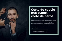 Maquete De Site Multifuncional Para Penteados Legais Para Homens