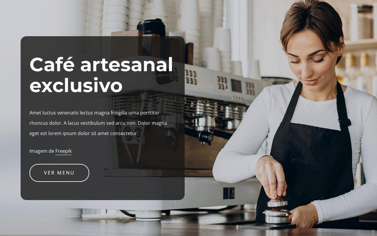 Café artesanal exclusivo Landing Page