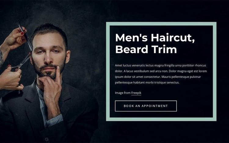 Coola frisyrer för män Html webbplatsbyggare