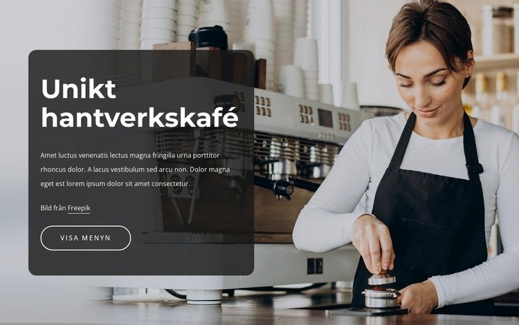 Unikt hantverkskafé HTML-mall