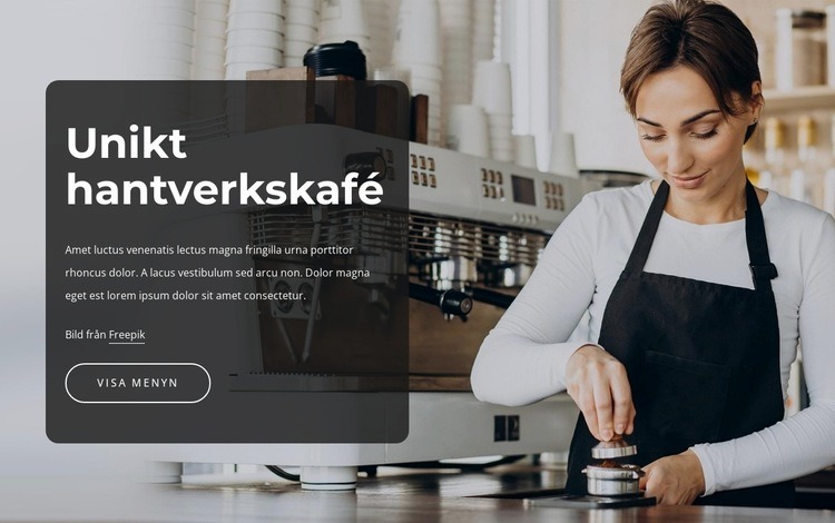 Unikt hantverkskafé WordPress -tema