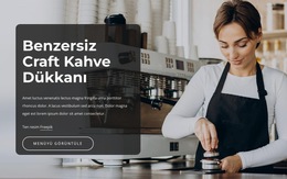 Eşsiz Zanaat Kahve Dükkanı - Basit Web Sitesi Şablonu