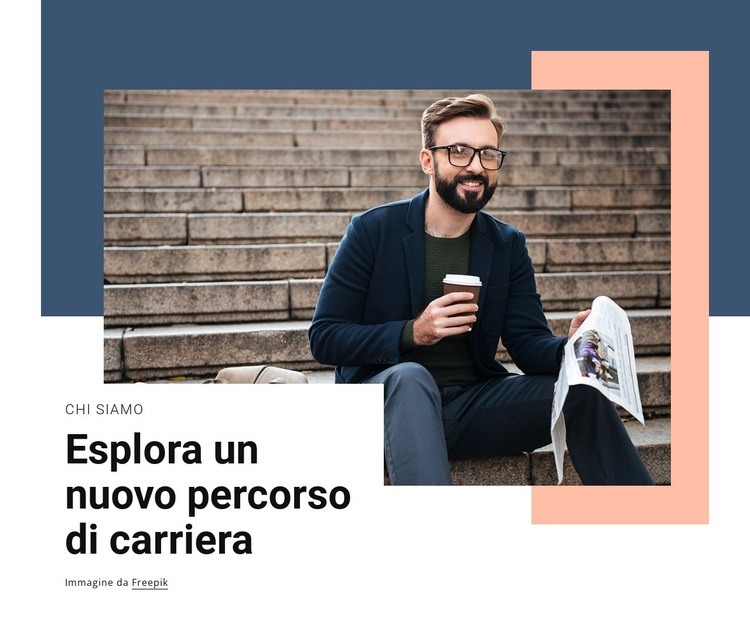 Nuovo percorso di carriera Mockup del sito web