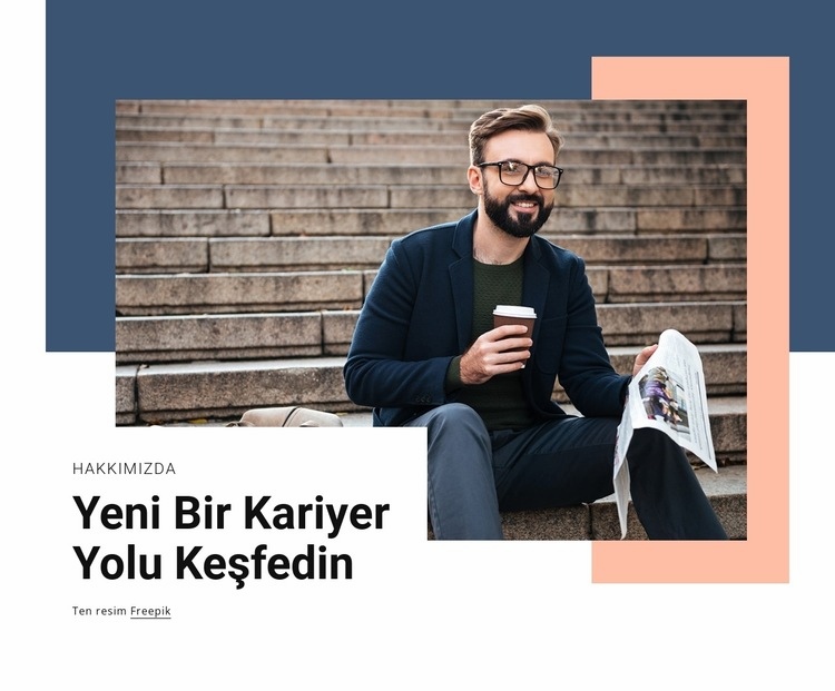 Yeni kariyer yolu Bir Sayfa Şablonu