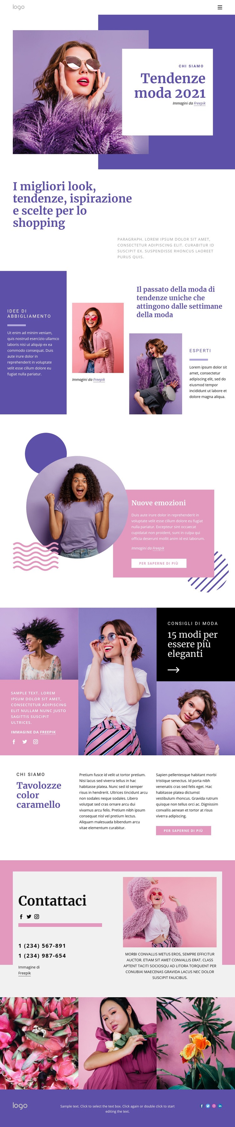 Ottieni gli stili più alla moda Mockup del sito web