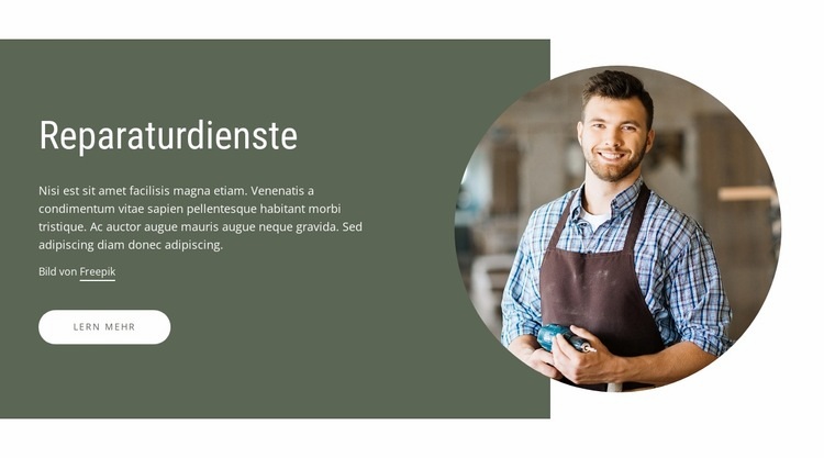 Reparatur von Möbeln Website Builder-Vorlagen