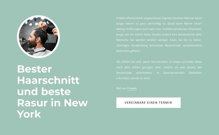 Bester Haarschnitt und Rasur Website design