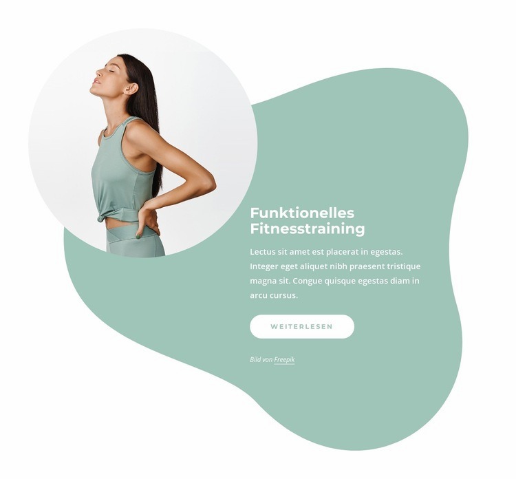 Funktionelles Fitnesstraining Website-Modell
