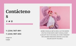 Tema HTML5 Para Bloque De Contacto Más Fresco
