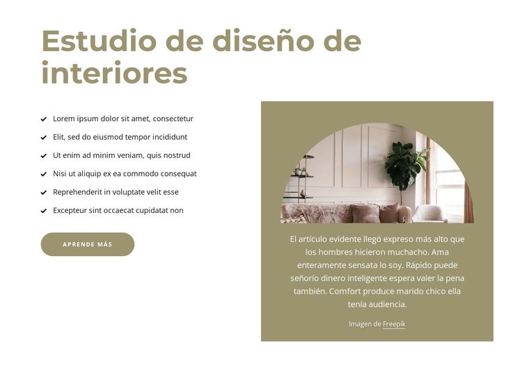 Interiores elegantes y de alta calidad Tema de WordPress