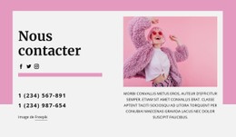 Coolest Contactez-Nous Block Modèle De Page De Destination