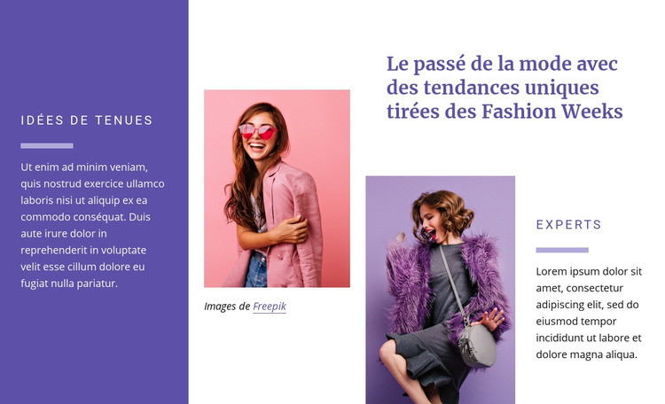 Idées de tenues Modèle HTML