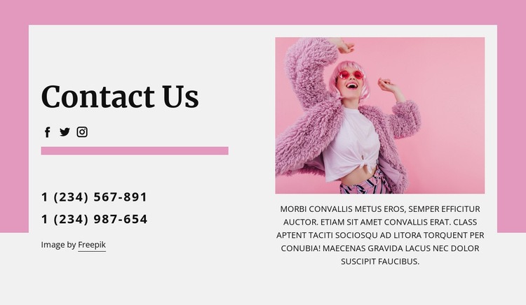 Coolest contact us block Homepage Design