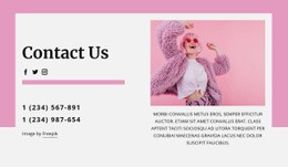 Free Html Code For Coolest Contact Us Block